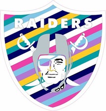 Las Vegas Raiders Inspired Crucial Catch Full Size Football Helmet Decals