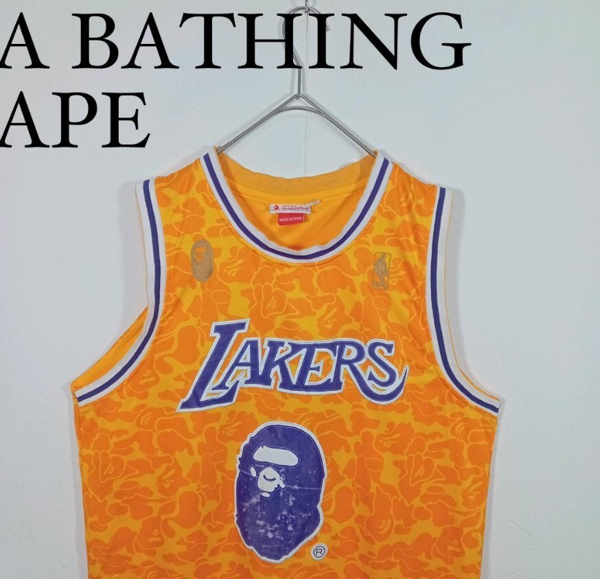 A Bathing Ape ベースボールジャージ 93 Majestic A Bathing Ape ベースボールジャージ 93 Majestic