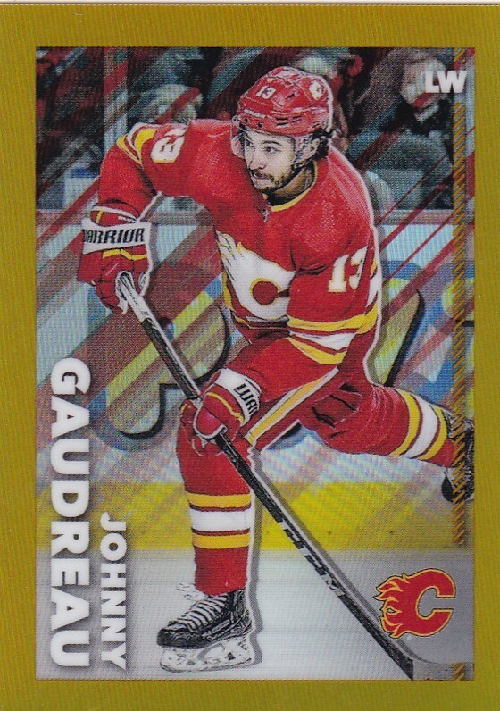 2022-23 Topps Chrome NHL GOLD Sticker #74 JOHNNY GAUDREAU-CALGARY /50 MADE
