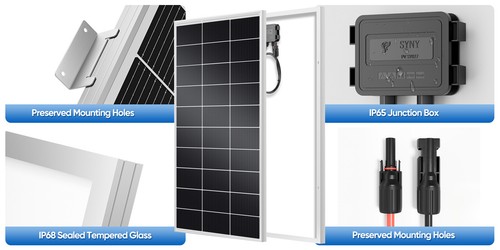 300W Solar Panel Kit 12V with Mounting Brackets Controller Caravan RV Camper Van - Picture 15 of 20