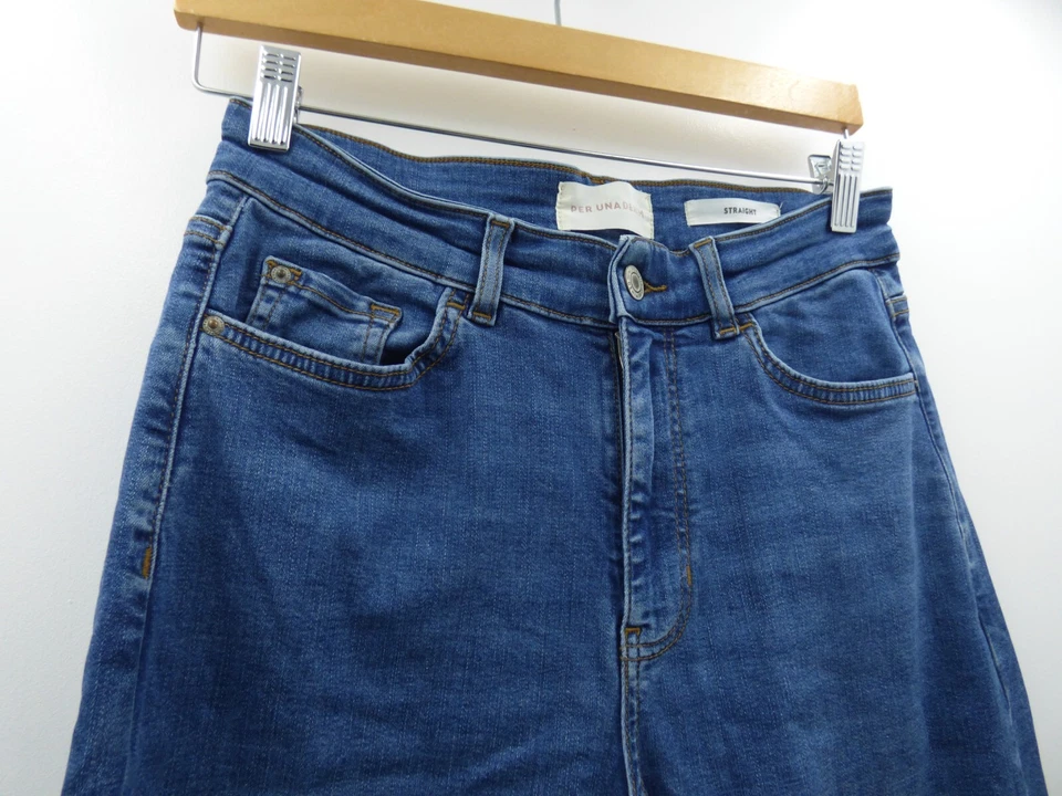Ladies Per Una Denim blue straight jeans size 10 - Image 4 of 4