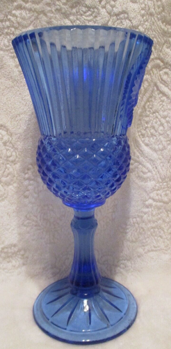Vintage~Cobalt Blue~Fostoria Cameo Goblet~George Washington~By AVON~8 1/8" Tall - Picture 5 of 11