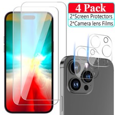 For iPhone 15 Pro Max 14 13 12 11 Glass Screen Protector  Camera Lens Protector