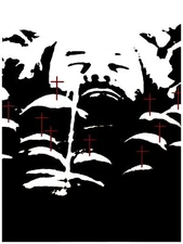 Wall Decor Poster.Fine Graphic Art Design.B&W Dead Guy.Room Office Home art.503