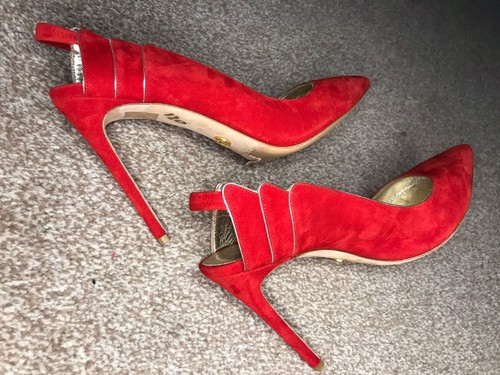 charles jourdan Designer Red Stilletoes Shoes Brand New Size 40.5 8 RRP £120 - Picture 6 of 7