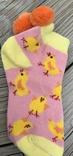 Girl  s EASTER Socks With PomPoms New Super Cute..