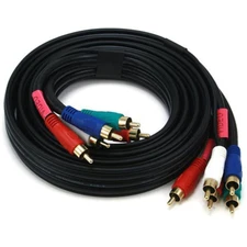 Monoprice 5-RCA Component 22 AWG Video/Audio Coaxial Cable, 6 ft.