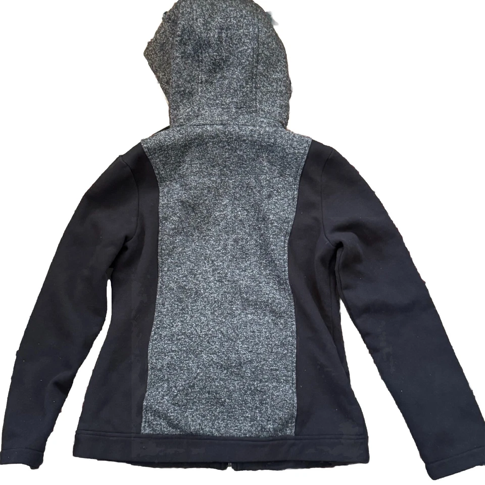 HURLEY молнии с капюшоном карманы черный хлопок смесь куртка женщин маленький - Изображение 2 из 4