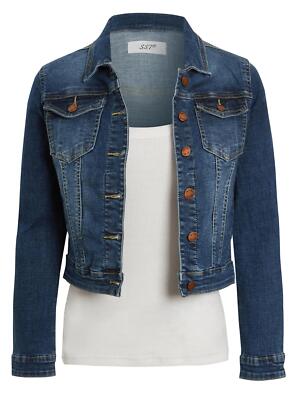 Damen Jeansjacke Jeans Stretchjacken Denim blau Größe 8 10 12 14 16