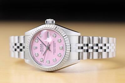 ROLEX LADIES DATEJUST 79174 PINK DIAMOND DIAL 18K WHITE GOLD