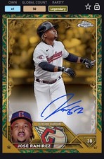 2023 Topps Bunt Gilded Legendary Jose Ramirez Auto 50cc DIGITAL CARD