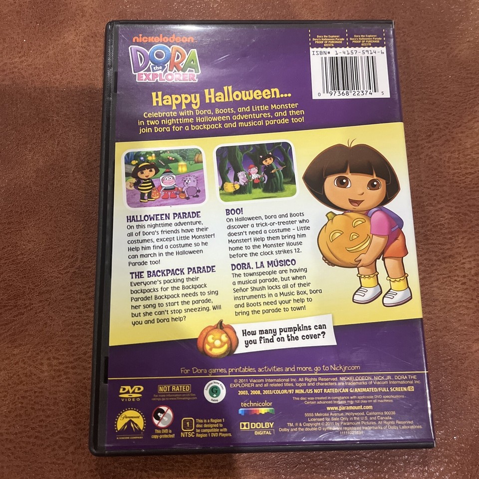 Dora The Explorer Dora's Halloween Parade DVD 2011 Nickelodeon Kids