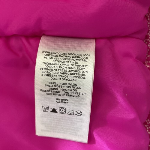 Columbia - Kids Unisex Hooded Ski Jacket Pink/White full zip L (14/16) - Picture 9 of 15