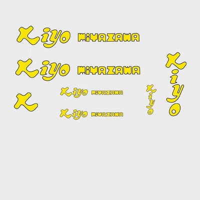 Kiyo Miyazawa Bicycle Decals von bicycledecals.net, Sticker Gelb n.2