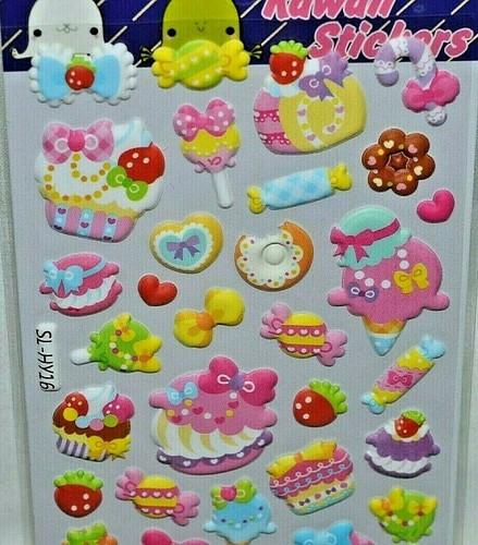 NUEVO-TSI KAWAII COLORIDAS PEGATINAS DE POSTRE DULCES HINCHADOS: PIRULETA MACRON ++ - Imagen 2 de 3