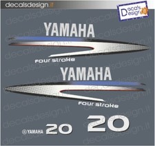 Adesivi calandra motore marino fuoribordo Yamaha 20 cv F20 gommone barca