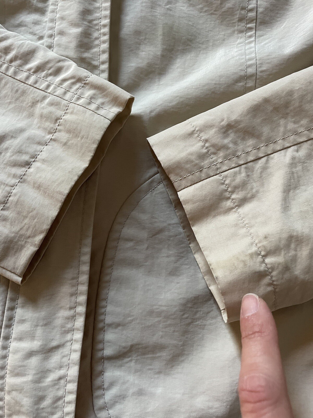 H & M Spring Jacket S Tan Neutral Zip Hooded Nylon Capsule Minimal Classic thumbnail 6