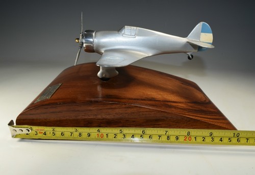 Vintage Aviation Airplane Model Curtiss Hawk 75 Presentation Desk Display 1940 - Picture 8 of 11