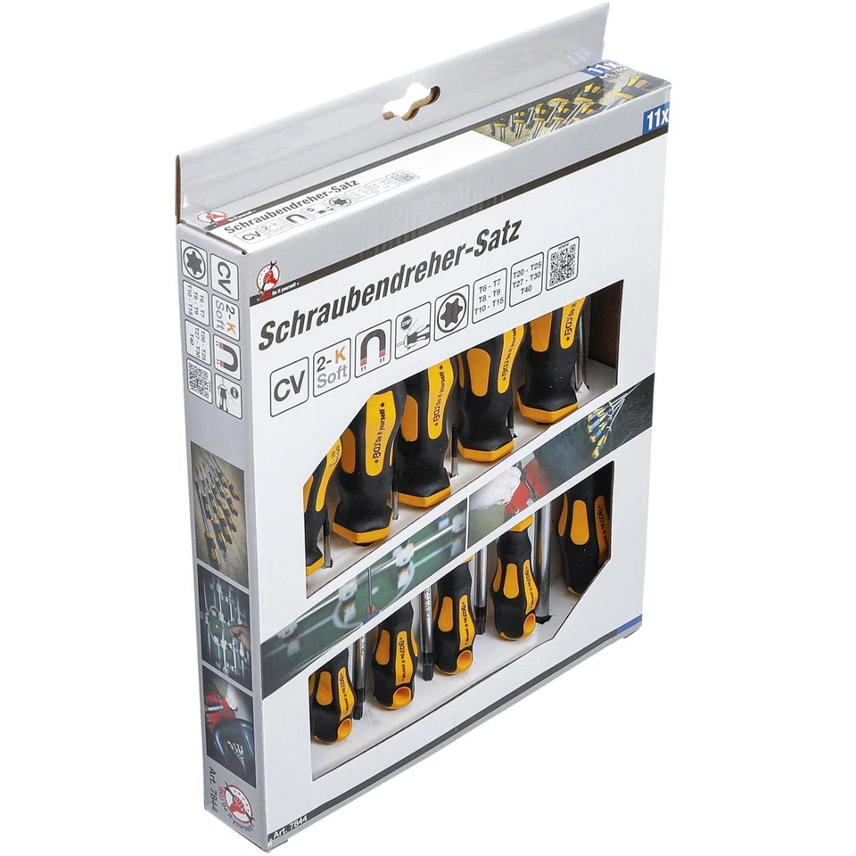 TOURNEVIS TORX ASSORTIMENT T6-7-8-9-10-15-20-25-27-30-40 BGS DIY - Imagen 3 de 4