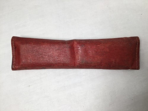Rasoio da viaggio da barbiere da viaggio vintage seconda guerra mondiale statunitense GI Durham duplex custodia rossa in pelle - Foto 7 di 7