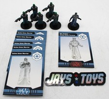 Lot of 6 WOTC Star Wars Miniatures Techno Union Warriors with Cards