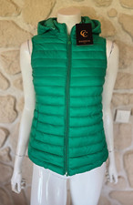 Doudoune sans manches verte avec capuche marque CC Fashion (dda)