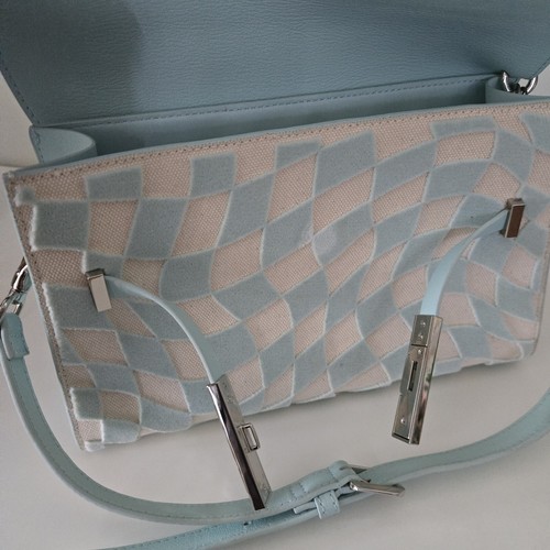 CHARLES & KEITH Sabrina Checkered Envelope Shoulder Bag in blue - Picture 11 of 18