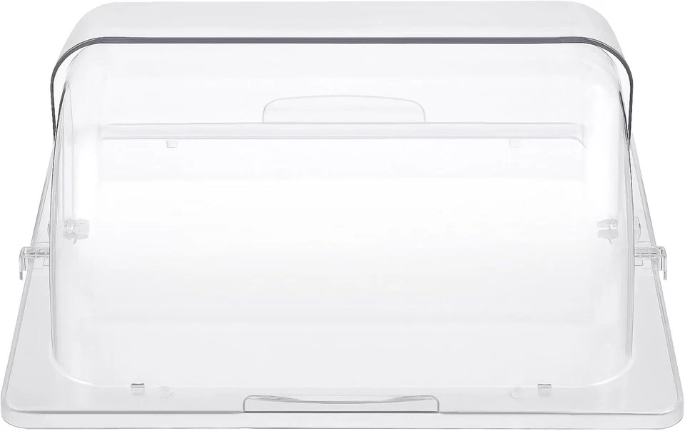 Cubierta de cúpula de vidrio para alimentos cubierta de cúpula para pasteles rectangular cubierta de plato con tapa enrollable sartén para panadería Foto 2 de 4