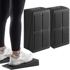 Set 2 Pedana Fitness Slant Board Attrezzi Stretching Blocchi per Yoga e Squat