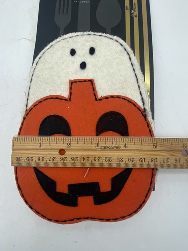 Nicole Miller Utensil Holders Halloween Ghost Pumpkin New Unused Set Of 4 - Picture 6 of 9