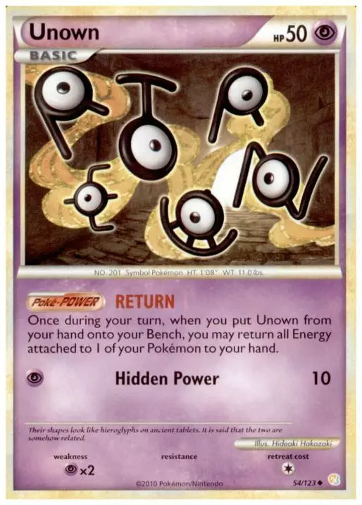 2x (HGSS-054) Unown (U) Pokemon HeartGold SoulSilver Card # 54