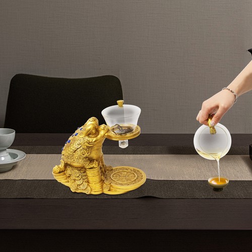 Large Capacity Teacup Golden Tea Set Magnetic Tea Pot Suitable for Home/Office - Bild 5 von 15