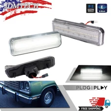 Clear Lens White Front Fender Side Marker Lights Lamps For Dodge D100 D150 D250