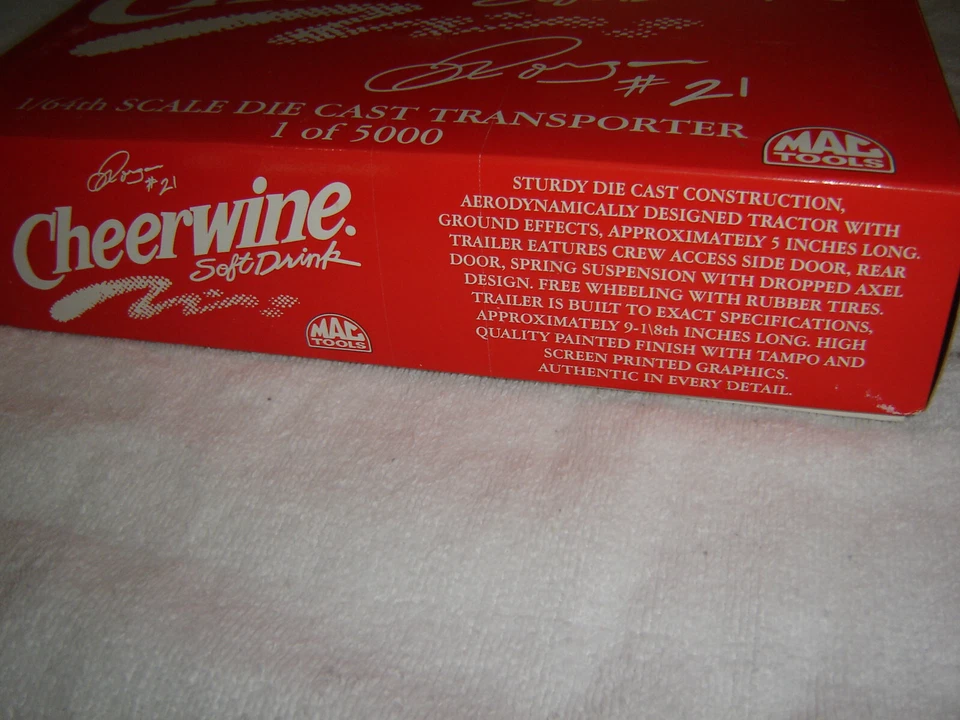 Cheerwine #21 RCCA / Mac Tools Transporter Semi Truck & Trailer  1/64 Diecast - Image 4 of 4