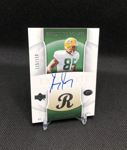 2006 UD EXQUISITE COLLECTION Greg Jennings ON CARD AUTO /199 SILVER SP RC #79