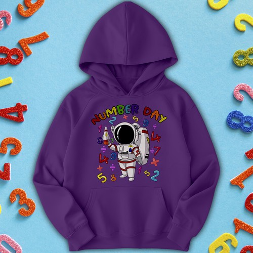 Boys and Girls Number Day Ideas Jumper Hoody with Fun Math Equations #ND - Picture 26 of 31