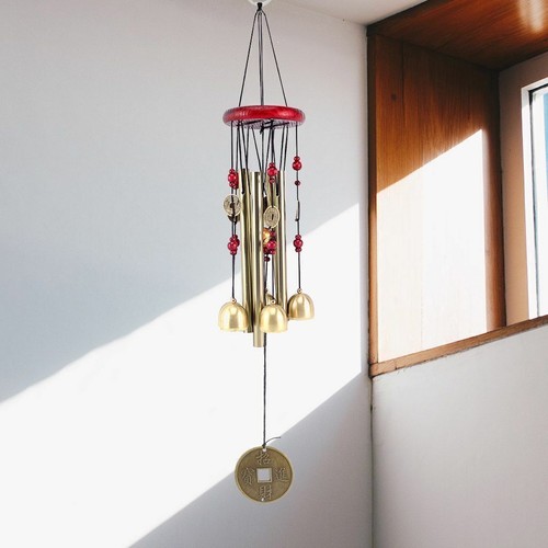 Large Wind Chimes 4 Tube 5 Bells Copper Church Bell Outdoor Garden Decor - Picture 4 of 7