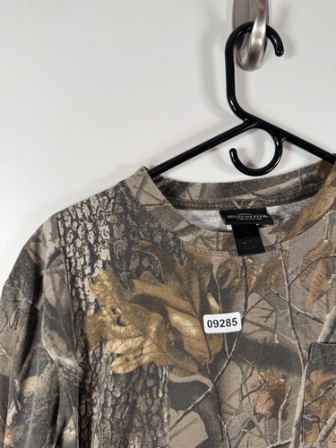 Winchester Mens Realtree Hardwoods Camo Hunting Long Sleeve T Shirt Brown Sz L - Picture 3 of 10