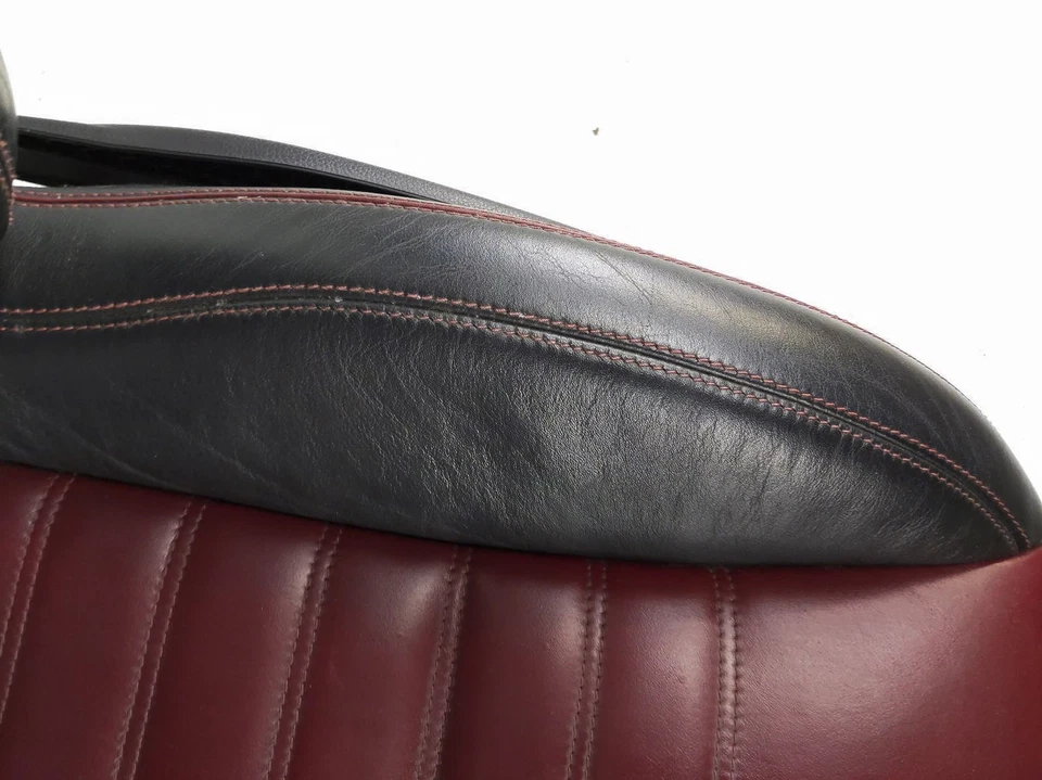 Сиденье водителя переднее левое 2017-2020 Mercedes-Benz Slc43 AMG черное/красное кожа наппа - Изображение 4 из 4