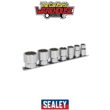Sealey AK2676 Premier Whitworth Socket Set 3/8"Sq Drive 7pc