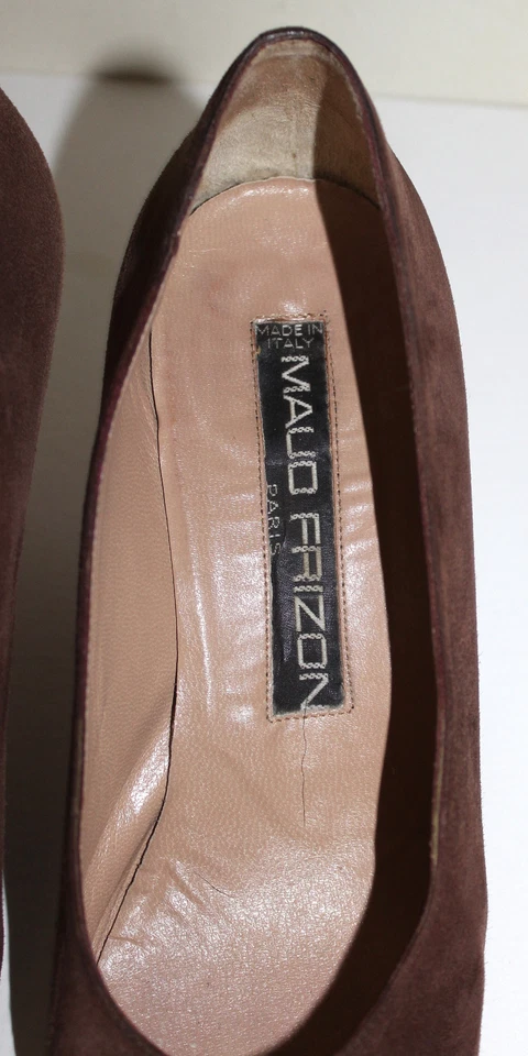 MAUD FRIZON Zapatos Cuero Gamuza Marrón con Tacón de Cordón de Cuero 6.5 Foto 2 de 4