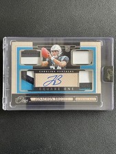 Jonathon Brooks 2024 Panini One Football Square One Patch Auto RC /99 #71