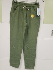 Cat Jack Boys Jogger Pants Army Green Size XL 14/16 Drawstring, Pockets NWT