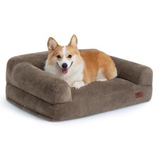 Fluffy Plush Dog Cat Pet Couch Soft Calming Sofa Bed for Medium Small Cats an...
