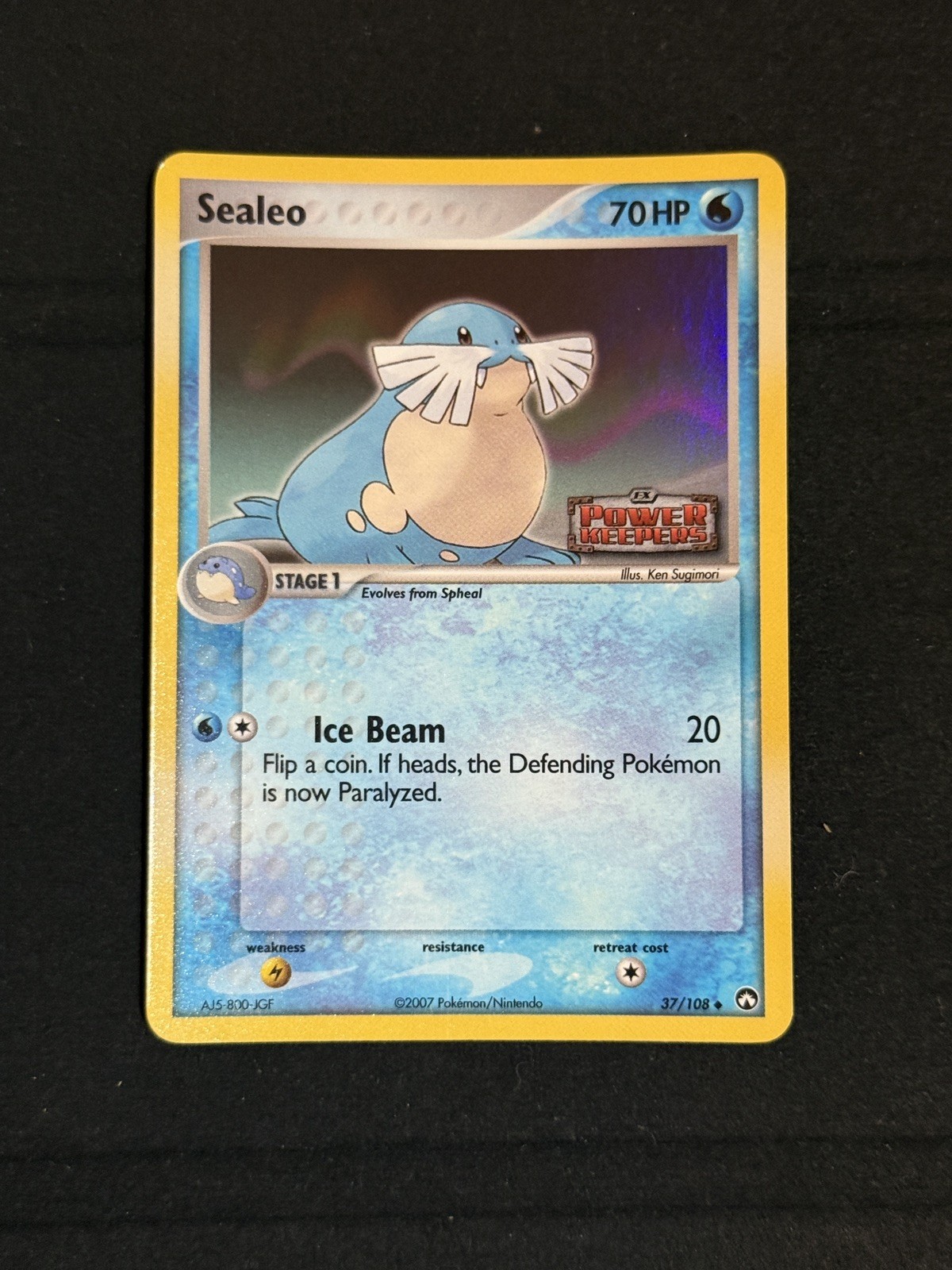 Pokémon TCG Sealeo 37/108 EX Power Keepers Reverse Holo Stamped LP MP!