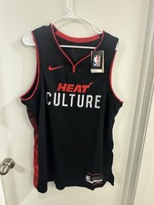 Nike Miami Heat City Edition NBA Jersey Black Red Size XL 52 Men's Basketball