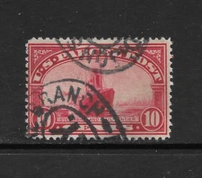 U.S. SCOTT Q6 USED FINE - 1913 10c CARMINE ROSE PARCEL POST ISSUE