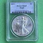 2011 $1 🇱🇷American 🇱🇷 Silver Eagle MS69 PCGS - 25th Anniversary Year