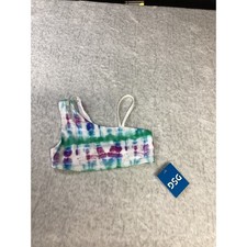 DSG Girls Asymmetric Swim Top Tide Dye Multi UV Protection Size S CKP9909CN