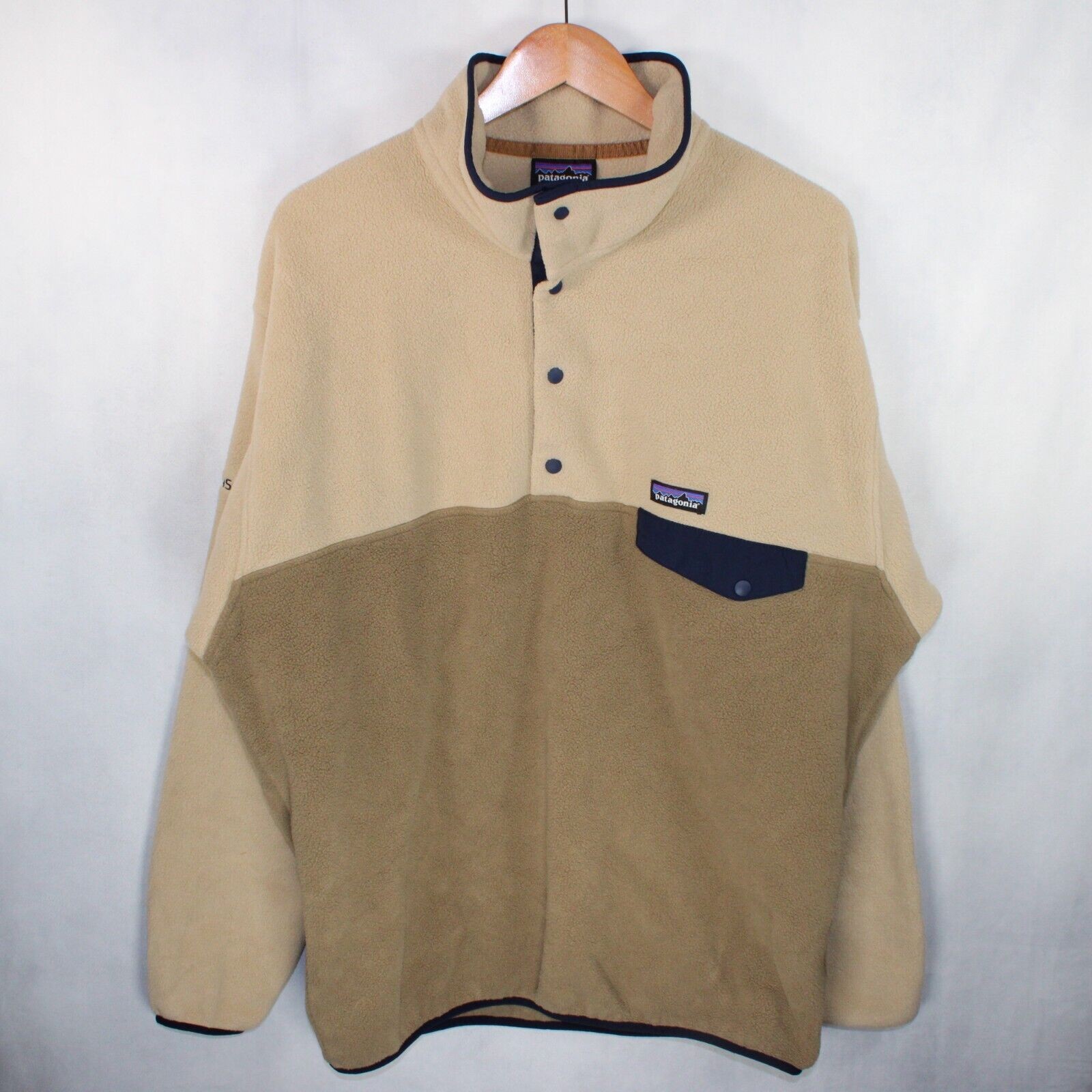 Patagonia Synchilla Fleece Pullover Mens XL Colorblock Snap Pocket